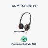 db Kwmobile fülpárna készlet Plantronics Blackwire 3220-hoz, fekete, memóriahab, KWM0000257Y001C