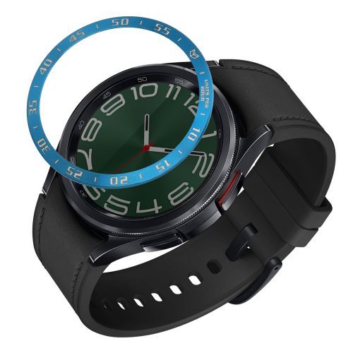 Kwmobile számlapkeret Samsung Galaxy Watch 6 Classic telefonhoz, kék, alumínium, KWM000024TL003C