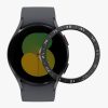 Kwmobile számlapkeret Samsung Galaxy Watch 5 telefonhoz, fekete/ezüst, alumínium, KWM0000258Z001C