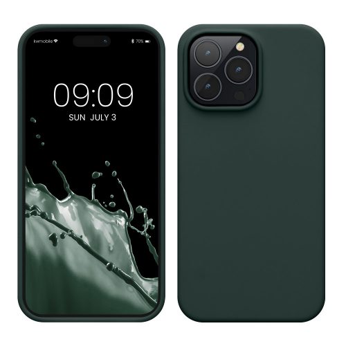 Kwmobile tok Apple iPhone 14 Pro Max készülékhez, sötétzöld, szilikon, KWM000016NL037C