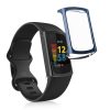 2 db Kwmobile tok készlet Fitbit Charge 6/Charge 5, átlátszó/sötétkék, szilikon, KWM0000144U006C