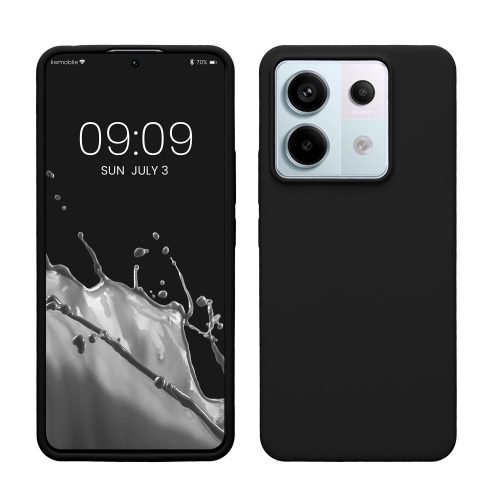 Kwmobile tok Xiaomi Redmi Note 13 Pro 5G/Poco X6 telefonhoz, fekete, szilikon, KWM000020LF001C