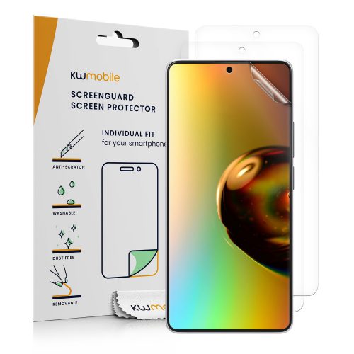 3 db Kwmobile védőfólia készlet Xiaomi Redmi Note 13 Pro/Poco X6-hoz, átlátszó, műanyag, KWM000020LI001C