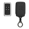 Kwmobile autókulcs fedél Renault 4 gombokhoz - Smart Key, fekete, természetes bőr, KWM0000259Y001C