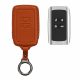 Kwmobile autókulcs fedél Renault 4 gombokhoz - Smart Key, barna, természetes bőr, KWM0000259Y002C