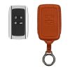 Kwmobile autókulcs fedél Renault 4 gombokhoz - Smart Key, barna, természetes bőr, KWM0000259Y002C