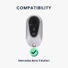 Kwmobile autókulcs fedél Mercedes Benz 3 gomboshoz - Smart Key, barna, természetes bőr, KWM000025AB001C