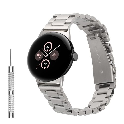 Kwmobile szíj Google Pixel Watch 2/Pixel órához, ezüst, acél, KWM000025AC001C