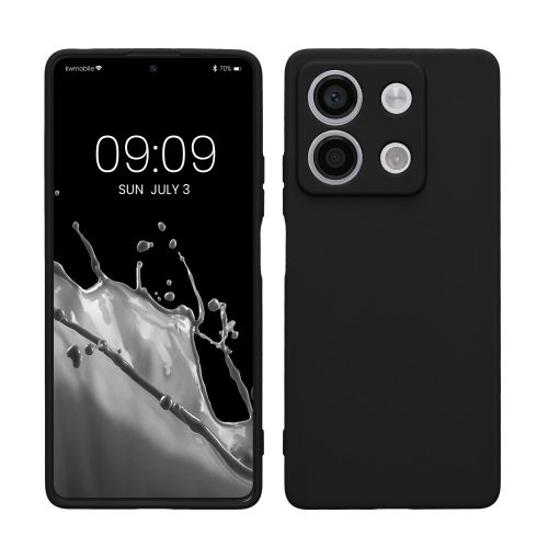 Kwmobile tok Xiaomi Redmi Note 13 telefonhoz, fekete, szilikon, KWM000020LK001C