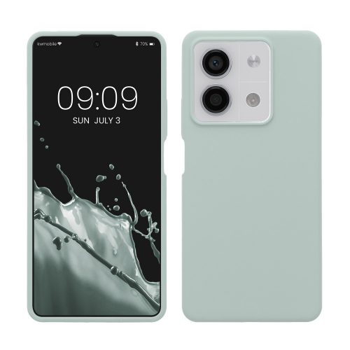 Kwmobile tok Xiaomi Redmi Note 13 telefonhoz, világoszöld, szilikon, KWM000020LM005C