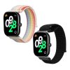 2 db Kwmobile szíj készlet Xiaomi Redmi Watch 4 / Band 8 Pro készülékhez, fekete/többszínű, nylon, KWM000025BE001C