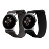 2 db Kwmobile szíj készlet Google Pixel Watch 2/Pixel órához, fekete/szürke, nejlon, KWM000025BF001C