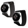 2 db Kwmobile szíj készlet Google Pixel Watch 2/Pixel órához, fekete/szürke, nejlon, KWM000025BF001C