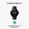 2 db Kwmobile szíj készlet Google Pixel Watch 2/Pixel órához, fekete/szürke, nejlon, KWM000025BF001C