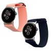 2 db Kwmobile szíj készlet Google Pixel Watch 2/Pixel órához, sötétkék/rózsaszín, nylon, KWM000025BF002C