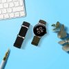 2 db Kwmobile szíj készlet Google Pixel Watch 2/Pixel órához, fekete/sötétzöld, nejlon, KWM000025BF003C