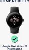 2 db Kwmobile szíj készlet Google Pixel Watch 2/Pixel órához, fekete/sötétzöld, nejlon, KWM000025BF003C