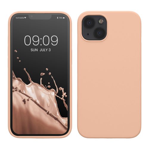 Kwmobile tok Apple iPhone 13-hoz, krémszínű, szilikon, KWM000013OV092C