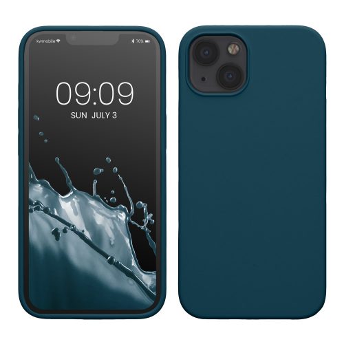 Kwmobile tok Apple iPhone 13-hoz, sötétzöld, szilikon, KWM000013OV093C