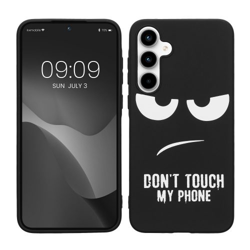 Kwmobile tok Samsung Galaxy A35-höz, fekete/fehér, szilikon, KWM000021QC001C