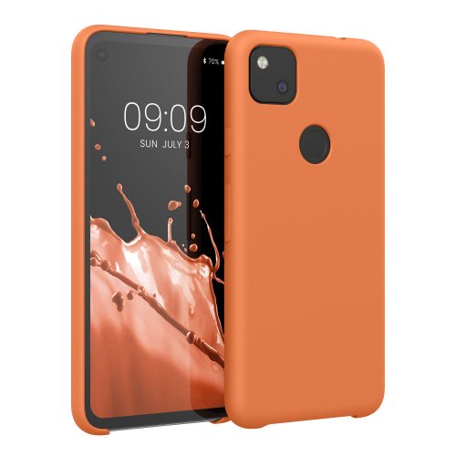 Kwmobile tok Google Pixel 4a telefonhoz, narancs, szilikon, KWM000011HX065C