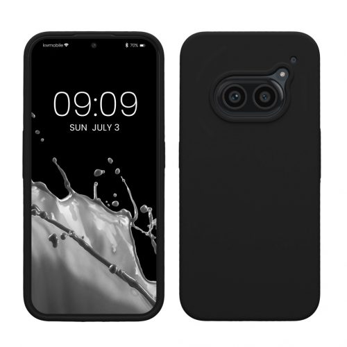 Husa Kwmobile pentru Nothing Phone 2a/Phone 2a Plus, Negru, Silicon, KWM000020LP001C