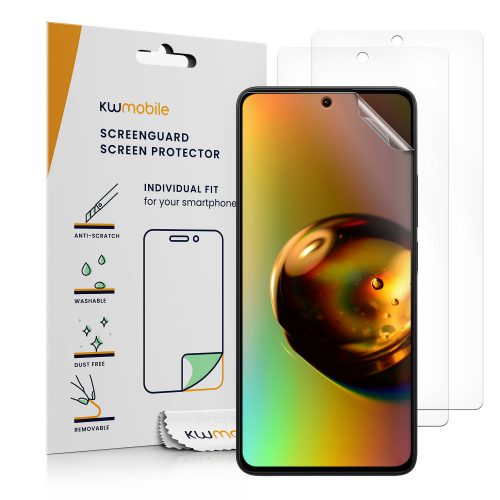 3 db Kwmobile védőfólia készlet Xiaomi Redmi Note 13-hoz, átlátszó, műanyag, KWM000020MA001C