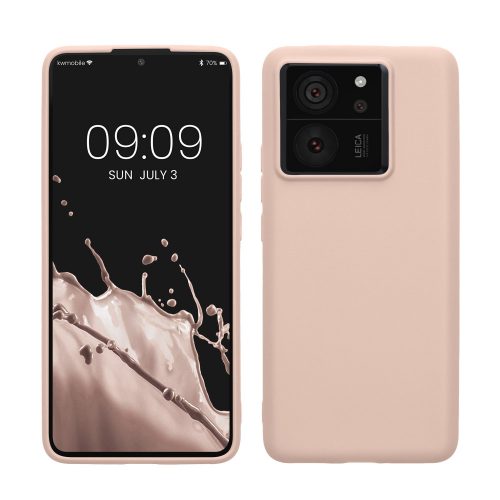 Kwmobile tok Xiaomi 13T/13T Pro-hoz, krémszínű, szilikon, KWM000020IV006C