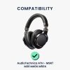 2 db-os Kwmobile Cooling Gel fülpárna Audio-Technica ATH M50X/ATH M40X/ATH M30X készülékhez, fekete, Eco-bőr, KWM000025DC001C