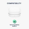 Kwmobile fejhallgató tok Samsung Galaxy Buds FE, fekete/fehér, szilikon, KWM000025DN001C