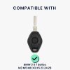 Kwmobile autókulcs fedél BMW 4 gombokhoz, fekete/piros, szilikon, KWM000025EM001C