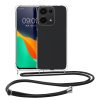 Kwmobile tok Xiaomi Redmi Note 13 Pro telefonhoz, átlátszó/fekete, szilikon, KWM000020MW001C