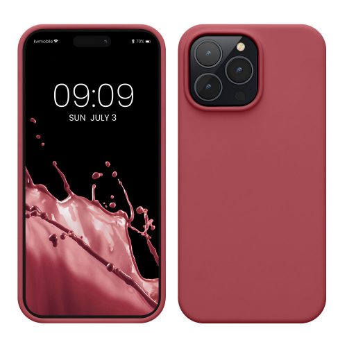 Kwmobile tok Apple iPhone 14 Pro Max készülékhez, sötét rózsaszín, szilikon, KWM000016NL041C