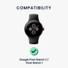 Kwmobile szíj Google Pixel Watch 2/Pixel órához, fekete, szilikon, KWM000025GT001C