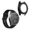 2 db Kwmobile tok készlet biztonsági üveggel Xiaomi Watch S3-hoz, fekete/átlátszó, műanyag, KWM000025GV001C