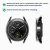 2 db Kwmobile tok készlet biztonsági üveggel Xiaomi Watch S3-hoz, fekete/átlátszó, műanyag, KWM000025GV001C