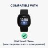 2 db Kwmobile tok készlet Fitbit Versa 3/Sense készülékhez, fekete/arany, műanyag, KWM000024ZI003C