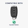 Kwmobile autókulcs fedél Hyundai 3 gomboshoz - Keyless Go, átlátszó/fekete, szilikon, KWM000025JI001C