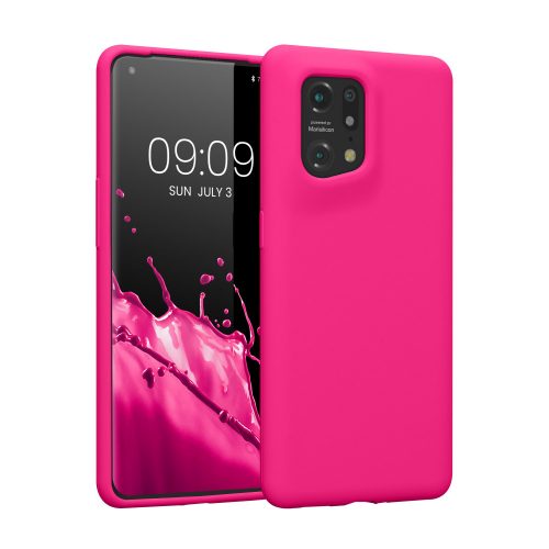 Kwmobile tok OPPO Find X5-höz, szilikon, rózsaszín, 57629.77