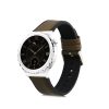 kwmobile szíj Huawei Watch GT 3 Pro (43 mm)/Watch GT 3 (42 mm) készülékhez, természetes bőr, barna/fekete, 59318.107