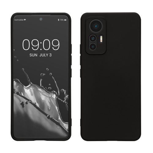 Kwmobile tok Xiaomi 12 Lite telefonhoz, szilikon, fekete, 59405.01