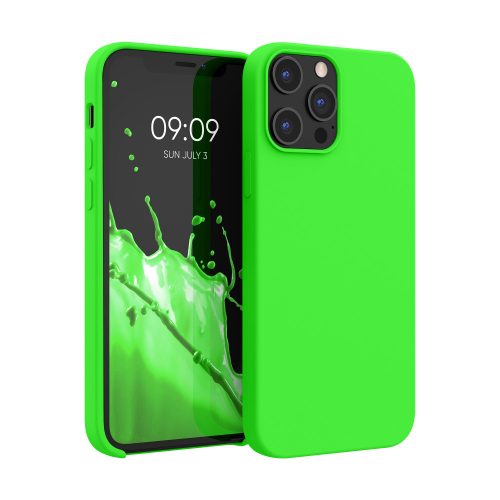 Kwmobile tok Apple iPhone 12 Pro Max telefonhoz, szilikon, zöld, 52644.44