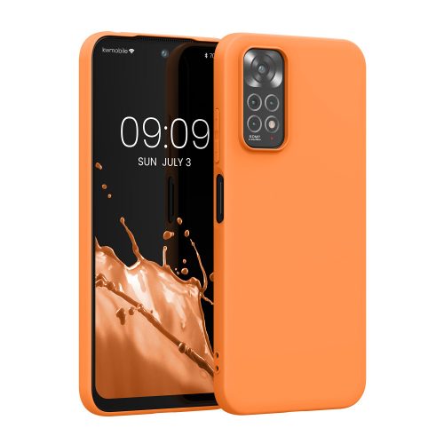 Kwmobile tok Xiaomi Redmi Note 11/Redmi Note 11s telefonhoz, szilikon, narancssárga, 57368.150