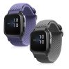 Garmin Venu Sq/Venu Sq Music, Kwmobile, lila/szürke, nylon, 59528.02 szíj 2 db-os készlet