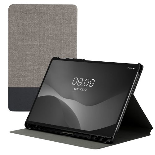 Könyvborító kwmobile Huawei MatePad Pro 12,6", textil, szürke/fekete, 55706.22