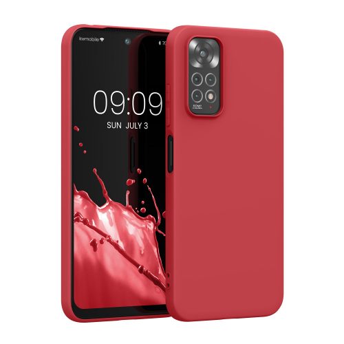 kwmobile tok Xiaomi Redmi Note 11/Redmi Note 11S telefonhoz, szilícium, piros, 57368.09