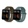 2 db kwmobile szíj készlet Xiaomi Redmi Watch 2 Lite-hoz, szilikon, barna/zöld, 56911.08