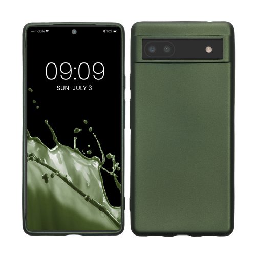 kwmobile tok Google Pixel 6a telefonhoz, szilikon, zöld, 57960.233