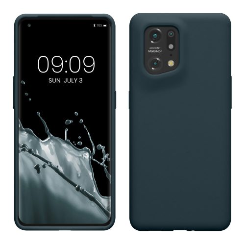 kwmobile tok OPPO Find X5-höz, szilikon, kék, 57629.202