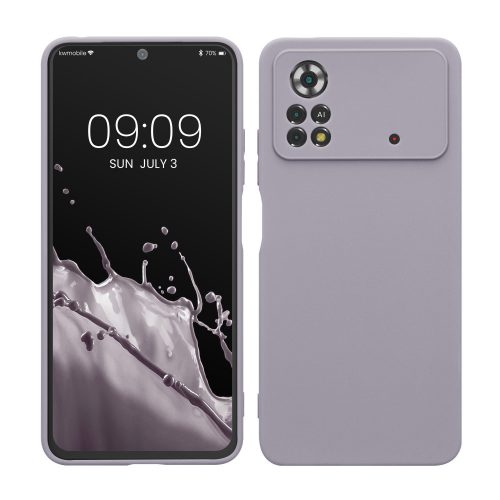 kwmobile tok Xiaomi Poco X4 Pro 5G telefonhoz, szilikon, lila, 59759.108